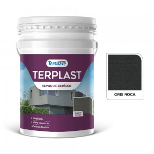 TERPLAST REVESTIMIENTO ACRILICO GRIS ROCA TERSUAVE 25K
